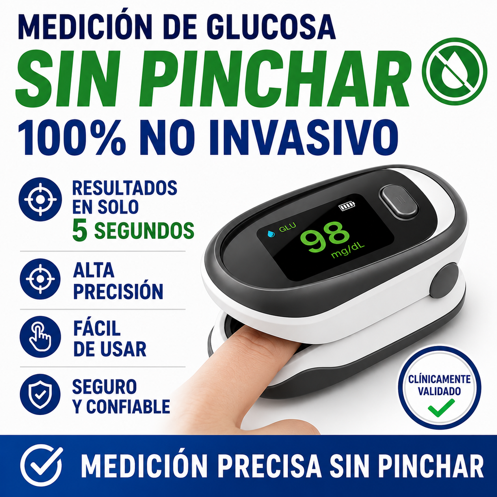 Medidor de glucosa en sangre no invasivo de tipo clip