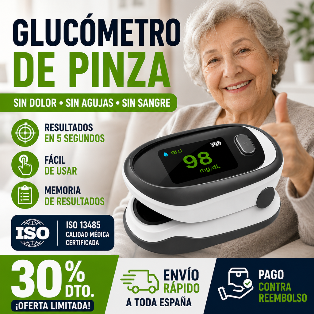 Medidor de glucosa en sangre no invasivo de tipo clip