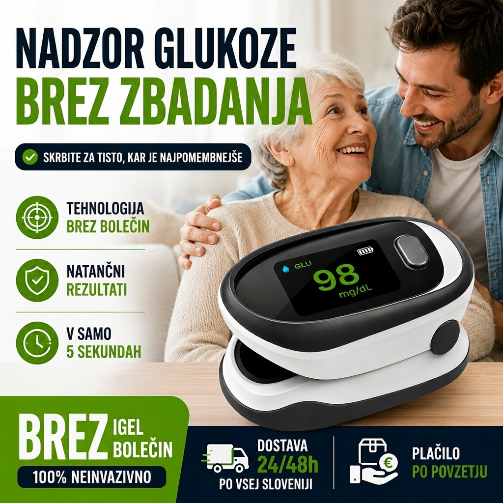 Neinvazívny glukometr s klipom