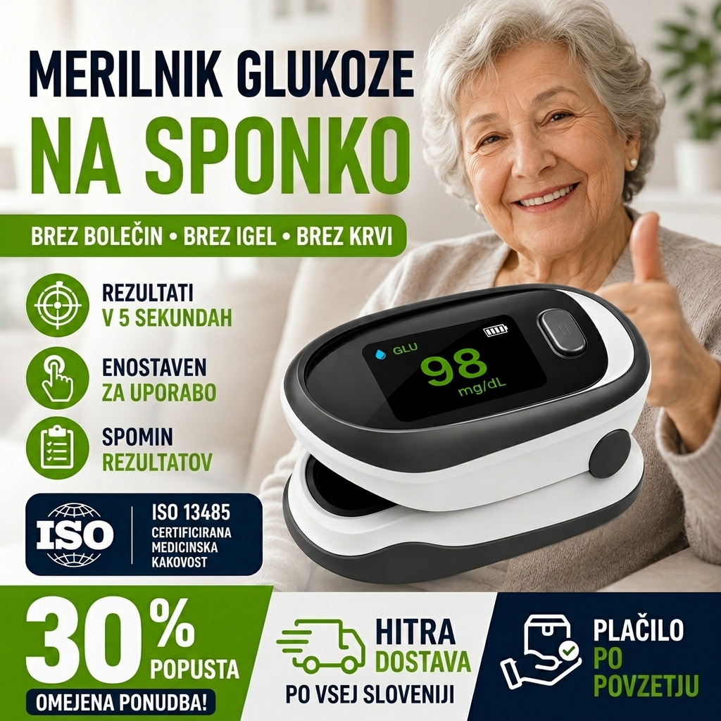 Neinvazívny glukometr s klipom