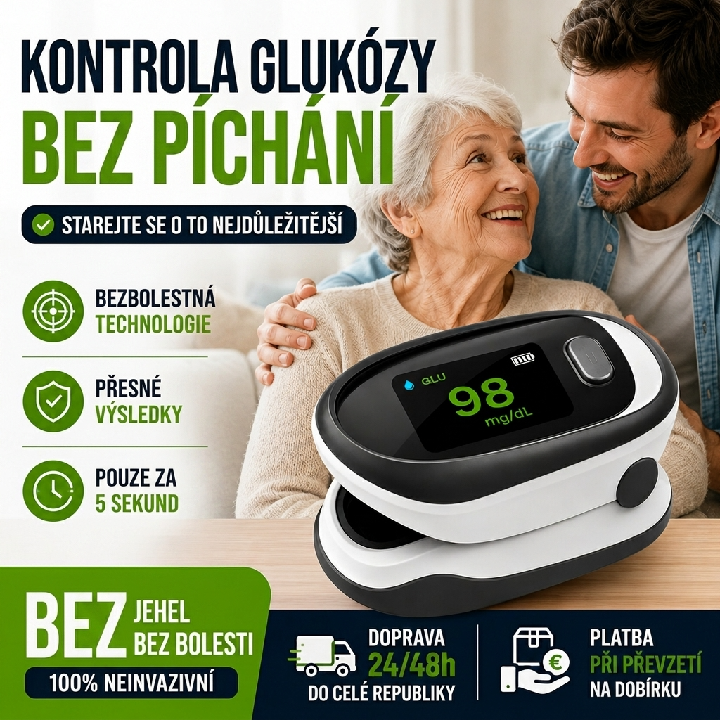 Neinvazivní glukometr typu klip