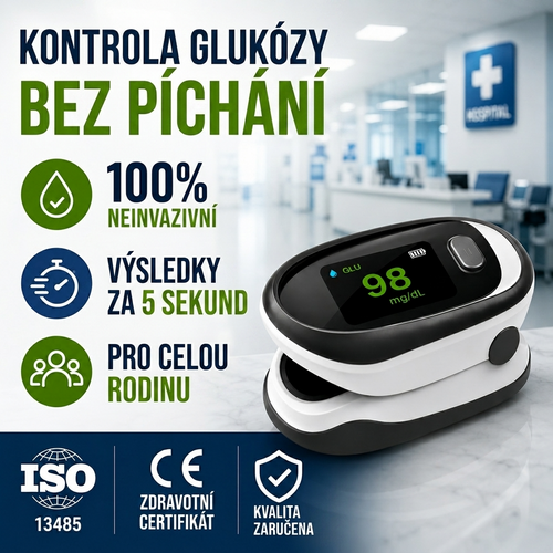 Neinvazivní glukometr typu klip