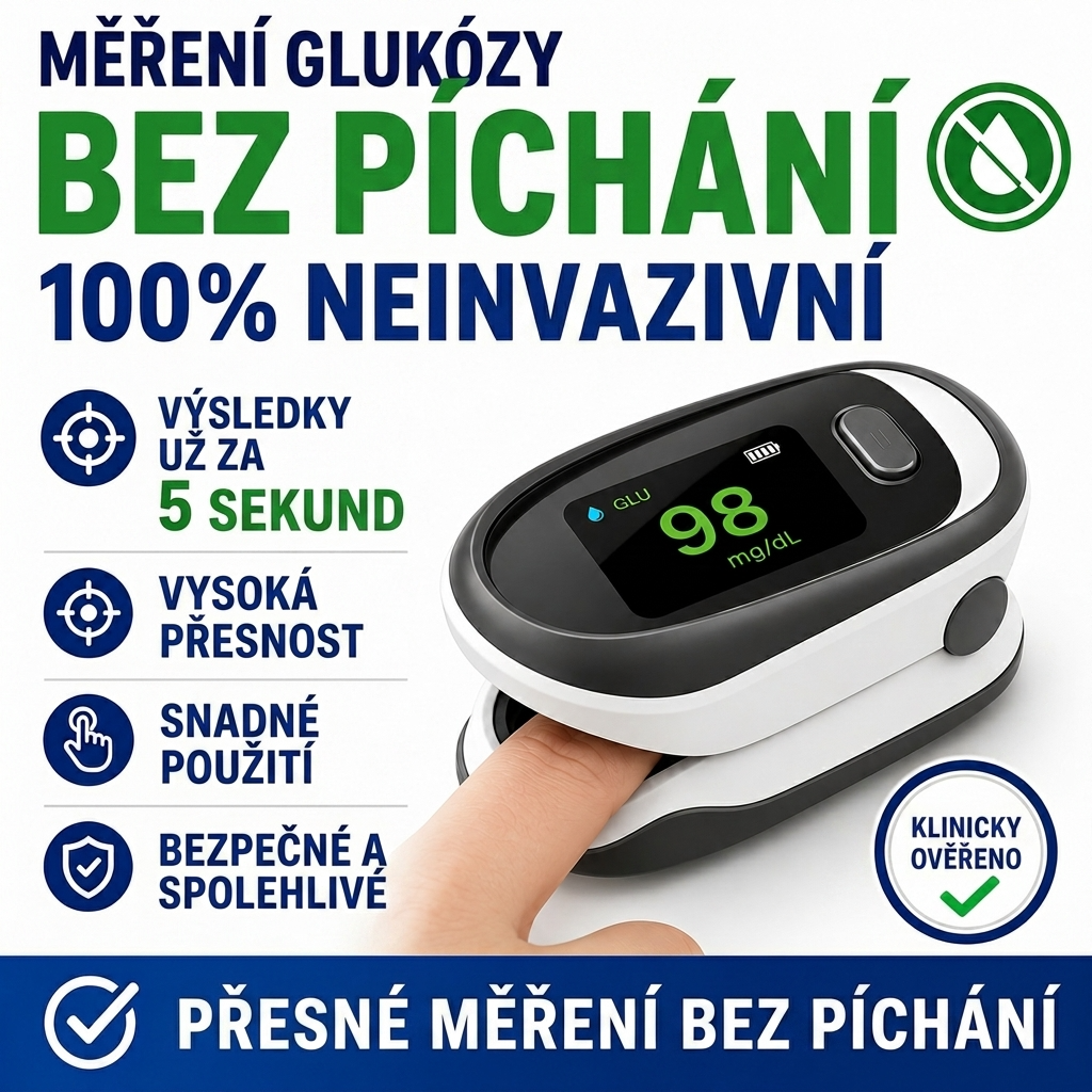 Neinvazivní glukometr typu klip